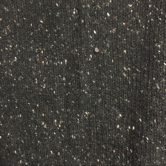 WOOL Ireland Donegal Chunky Knit Button Front Cardigan Sweater Black L - Picture 7 of 8